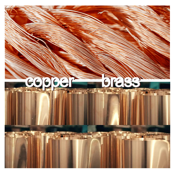 The different between copper and brass